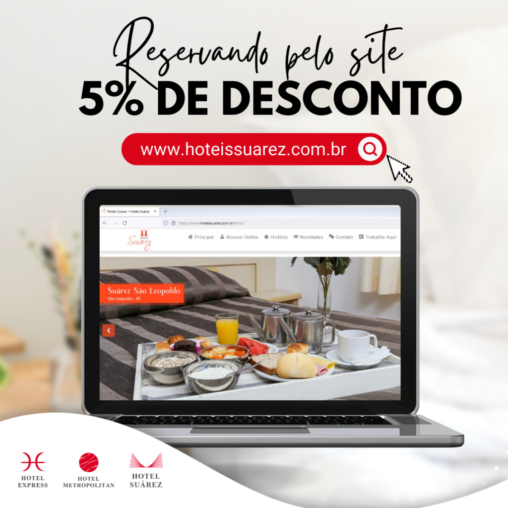 Ganhe 5% de desconto reservando pelo site